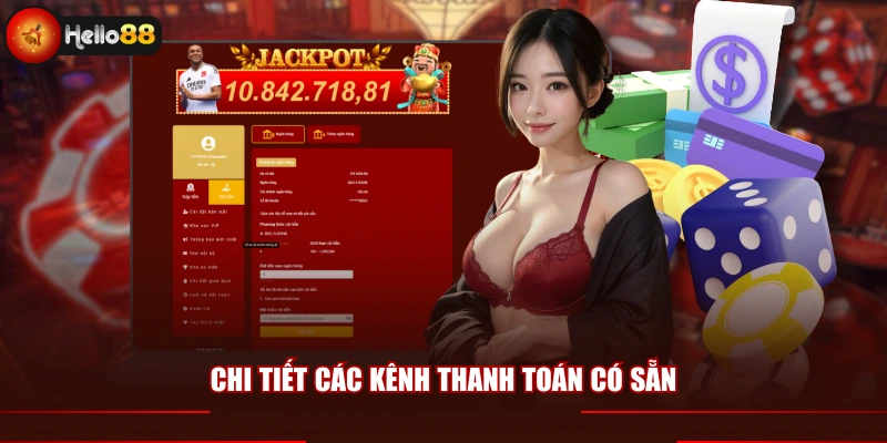 Chi tiết các kênh thanh toán có sẵn