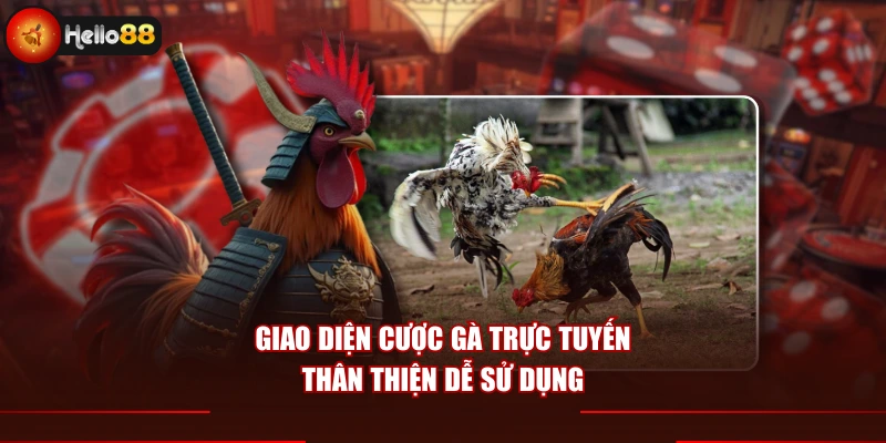 Giao diện cược gà trực tuyến thân thiện dễ sử dụng