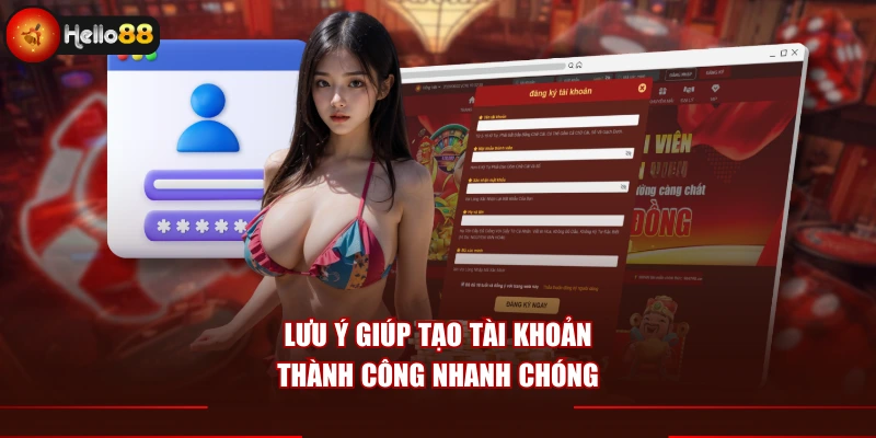 Lưu ý giúp tạo tài khoản thành công nhanh chóng